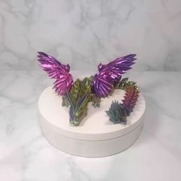 3D-geprinte draakfiguren Edelsteen Meervoudige beweegbare draak met vleugels Speelgoed Tafelblad Decoratief ornament Verjaardagscadeaus 240304