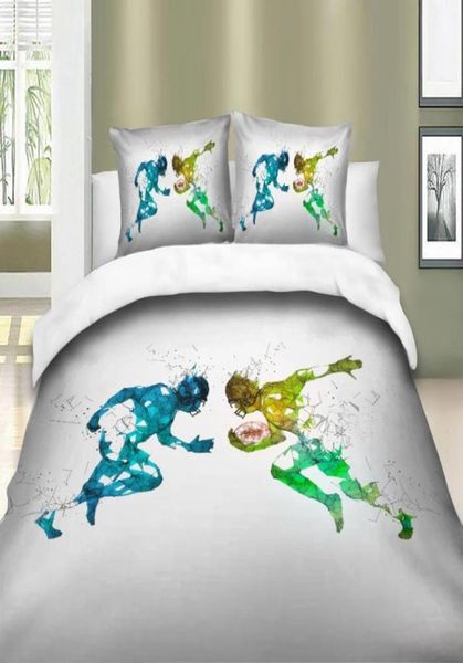 Couvrette de couette imprimée en 3D jeu de rugby sport gibier reine king lin twin taille single lindred set kid kid adoles teen garçons lits home lit 3pcs7198562