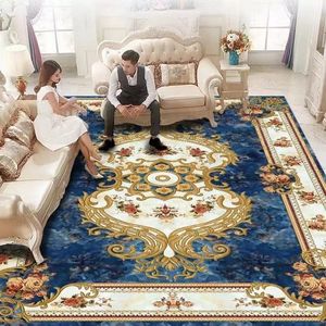 3D-geprint flanel tapijt in Europese stijl kamervloertapijt woonkamer slaapkamer thuis decoratief pad milieubescherming286h