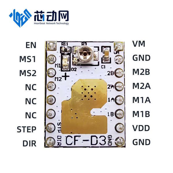 Accesorio de impresora 3D Módulo de controlador de Motor paso a paso MS35775 Stepstick ultra silencioso para placa base MKS SKR