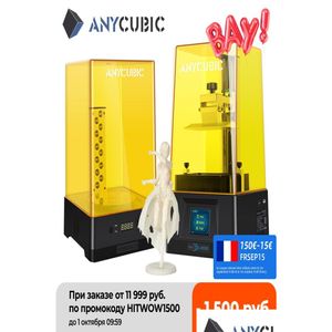 3D -printer AnyCubic Pon Mono met 60390392K Monochrome LCD 8x Antialiasing Build Volume 130x80x165mm Hoge snelheid Resin 3D5892181 Drop D OT3FU