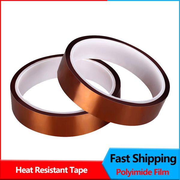 Impresora 3D Tape de alta temperatura Placa de cama de calentamiento ABS Nemesis amarillo marrón marrón pequeño cinta resistente al fuego de rollo pequeño