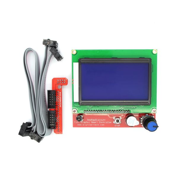 Kit d'imprimante 3D avec rampes 1.4 + 12864 LCD + lit chauffant MK2B + contrôleur Prusa i3, livraison gratuite