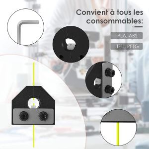 Conector soldador de filamento de piezas de impresora 3D para Ender 3 pro aluminio Bloque de aluminio 1.75 mm Sensor de filamento ABS con herramienta de tecla Allen