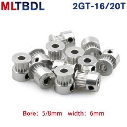 3D-printeronderdelen GT2 Timingpoelie 16 Tooth 2GT 20 Tanden Aluminium Boring 5/ 8mm Synchrone wielen Gear Pas voor GT2-6 mm riem