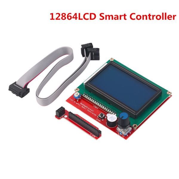 Envío gratuito Piezas de impresora 3D LCD 12864 Pantalla RAMPS 1.4 Módulo de panel de controlador inteligente para placa base MKS Sbase