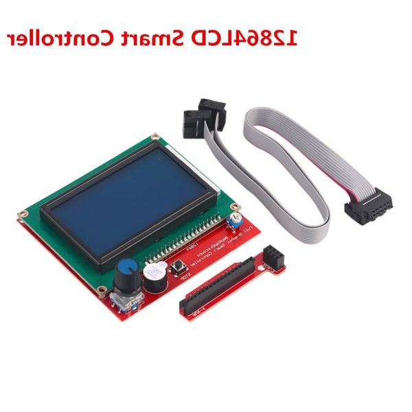 Envío gratuito Piezas de impresora 3D LCD 12864 Pantalla RAMPS 14 Módulo de panel de controlador inteligente para placa base MKS Sbase Muqtr