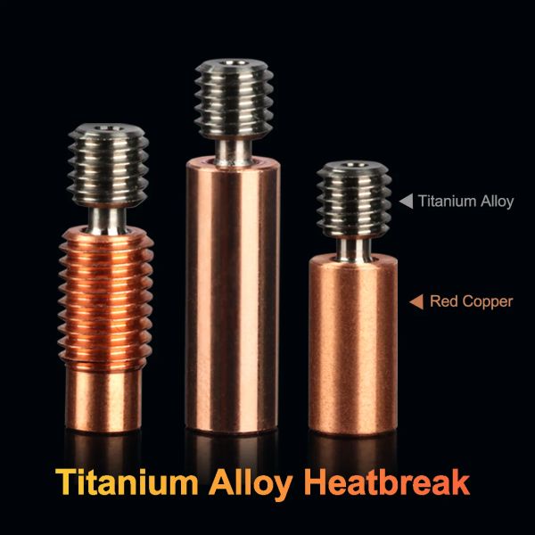 Piezas de impresora 3D V6 ALEA DE TITANIO BITO METAL GOGA Garganta E3D Hilo liso Rompido de calor 1.75 mm All Metal Garging