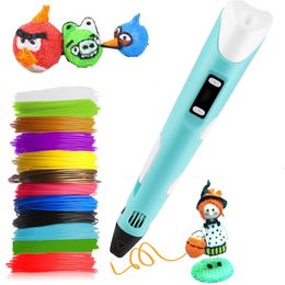 3D-printing pen DIY 3D Pen ABS / PLA Filament Arts 3D tekening pen Creatieve cadeau voor kinderen ontwerp schilderij tekening