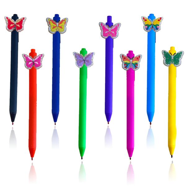 Printing 3D Pen fluorescent Butterfly 6 Cartoon Ballpoint Pens for Nurse Week Cadeaux drôle Hôpital infirmier mignon MTI Color Jumbo graphique OTG4M