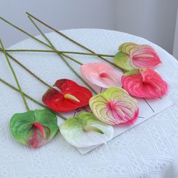 3D printen zachte lijm palm kunstmatige bloem bruiloft bloemen arrangement materiaal hotel decor foto rekwisieten anthurium planten