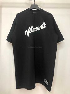 T-shirt Vetements imprimé bouffant en 3D pour hommes et femmes, 11 meilleures qualités, lettres violettes, Top T-Shirts, Q3