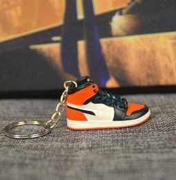 3D pur artisanat stéréo Mini Sneaker porte-clés femme hommes enfants porte-clés cadeau chaussures de luxe porte-clés voiture sac à main porte-clés chaussures de basket-ball porte-clés 10 styles 98G