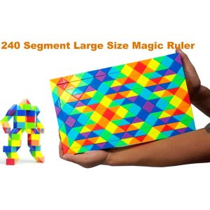 3D Puzzle Big Magic Snake Ruler Cube 84-240 Segmenten Fidget Toys Transformable Cube Kid Education Toys Cubo Magico Toys For Kid