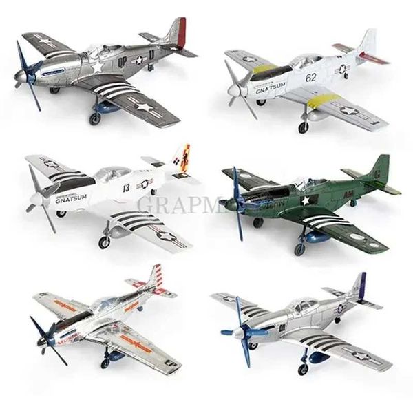 Puzzles 3D 1/48 4d Mustang Fighter Assembly Modèle US World War II P51 Adhesive Séparation incolore Implantation Rapid Implantationl2404