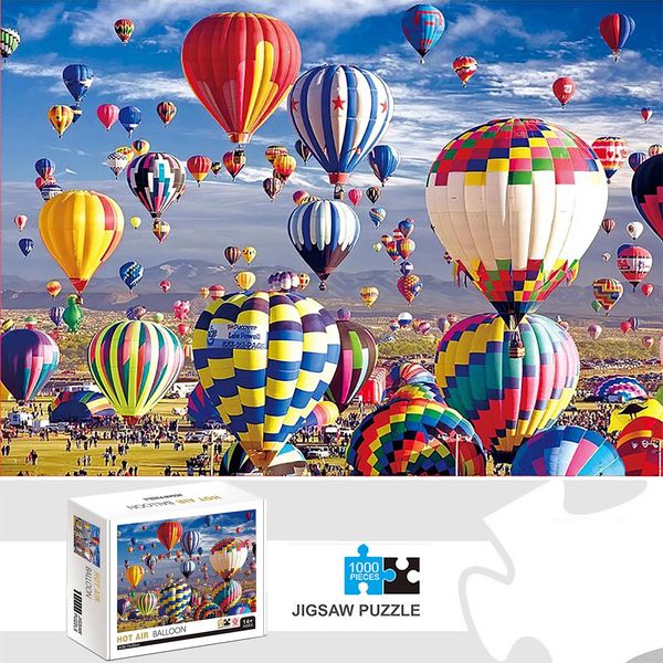 Puzzles 3D 1000 pièces Ballon à air Jigsaw Puzzle Decor Home Decor Adults Games Family Fun Floor Educational Toys for Kids 231219