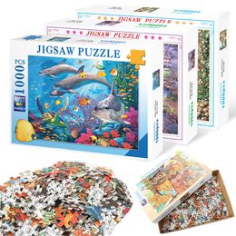3D -puzzels 1000 stuks voor volwassenen Paper Jigsaw Educatief speelgoed Intellectueel decomprimeren DIY Large Puzzle Game Gifts 230407
