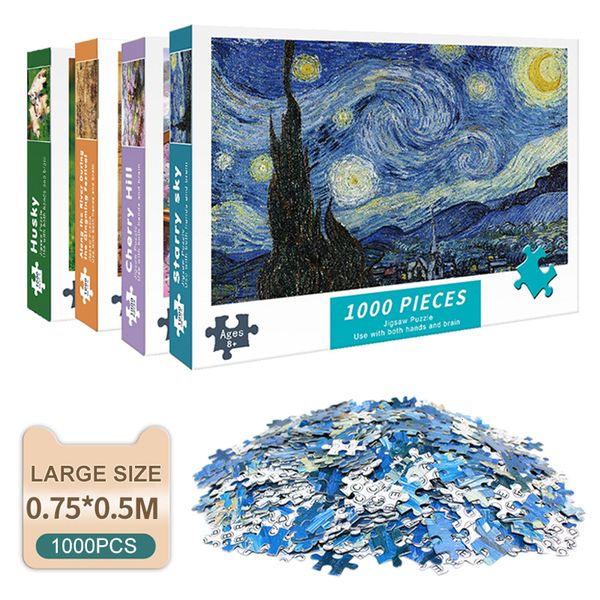 Puzzles 3D 1000 Pièces pour Adultes Papier Jigsaw Éducatif Intellectuel Décompression DIY Grand Puzzle Jeu Jouets Cadeau 230616