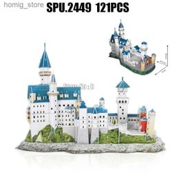 Puzzles 3D 121pcs Architecture de renommée mondiale Allemagne NEUSCHWANSTEIN Castle Puzzle 3d Puzzle Toy Y240415