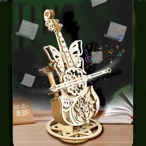 Puzzles 3D Puzzle Puzzle Modèle de violoncelle en bois DIY ASSEMBLAGE MUSIQUE VIOLIN BOID MOTS HOME DÉCOR DE SALON DÉCOR