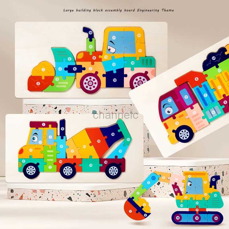3D Puzzles 3D Vehicle Wooden Puzzle Hand-eye Coordination Transportation Jigsaw Puzzle Ages 1-5 Children Toddlers Preschool Educational Toy 240419