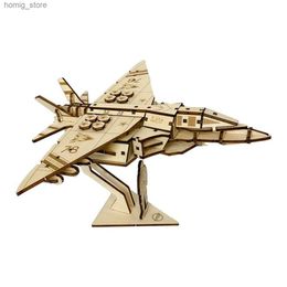 Puzzles 3D Puzzle 3D Fight Fighter Modèles Airplane Assemblage Puzzle Construction Blocs de construction Toy Enfants Diy Aircraft militaire Cadre Jigsaw Gift Y240415