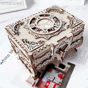 Puzzles 3D Boîte de Puzzle en bois 3D assemblage en bois modèle mécanique bloc Kit boîte à bijoux Puzzle passe-temps créatif adolescents enfant cadeau de noël 240314