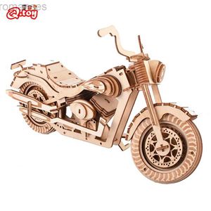 3D-puzzels 3D houten puzzel motorfiets educatief speelgoed voor kinderen 14Y + DIY handwerk laseren puzzelspel voor kinderen kerstcadeau 240314