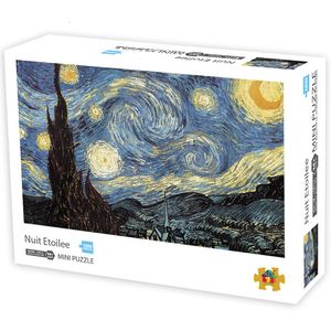 Rompecabezas 3D 42x30cm 1000 Mini rompecabezas para adultos Van Gogh Starry Night 20 Juego de rompecabezas de papel de diseño Juguetes para niños Brainstorm Venta al por mayor 230427