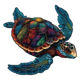3D Puzzles A5A4A3turtle Puzzel Personaliseerde 3D -puzzel Volwassen Childrens Gift Education Childrens Toy Game 240419