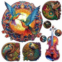 Puzzles 3D Adultes Animal Puzzles Puzzles Twin Coughingbirds Collecting Honey Wood Jigsaw Puzz