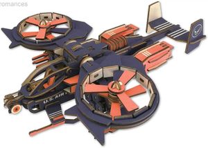 Puzzles 3D avion bricolage 3D en bois Puzzle modèle Kit-laser découpé en bois Puzzle artisanat KitEducational STEM bricolage jouet 240314