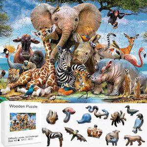 3d puzzels dieren intelligentie houten puzzels educatieve montessori jigsaw puzzel volwassenen intellectueel speelgoed ouder game model kit hobby diy 240419