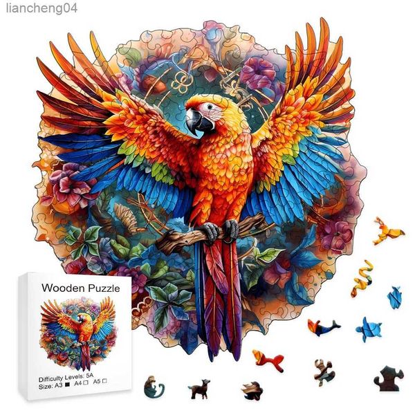 Puzzles 3D Puzzle en bois magnifique colibri - Décoration parfaite pour la maison et cadeau de vacances Puzzle créatif pour adultes et enfants