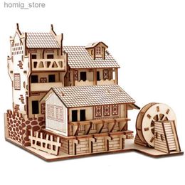Puzzles 3D Architecture chinoise 3D Construction en bois Puzzles Building House Model Wood Jigsaw DIY Toys éducatifs pour enfants