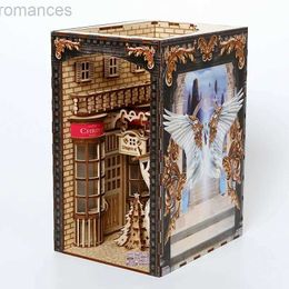 Puzzles 3D DIY Book End Puzle Enfants Serre-livres en bois Buzzle Mini Dollhouse 3D Déco Auto-assemblage Modèle Jouet Puzzele Cadeau pour 6 7 Yares Fille 240314