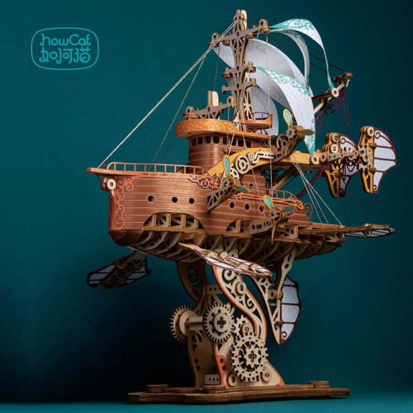 Puzzles 3D bricolage Puzzle en bois fantastique vaisseau spatial assemblage modèle Kits jouets pour enfants enfants filles cadeau d'anniversaire 231219