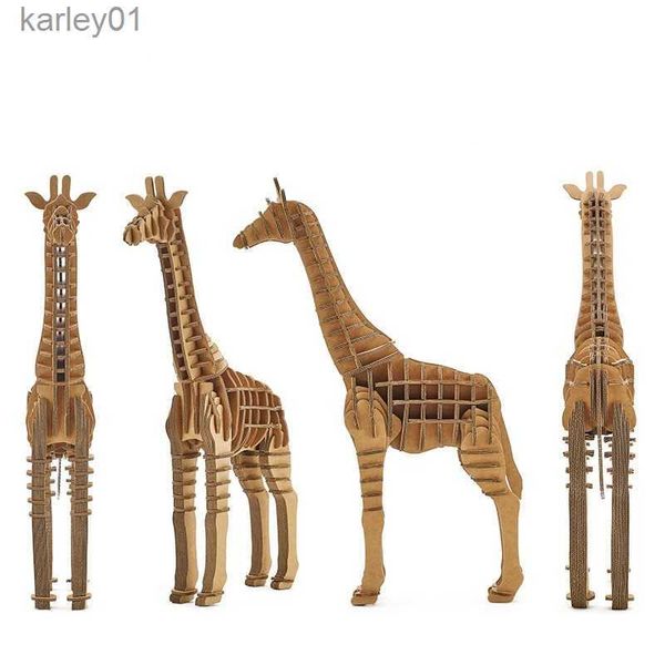 Puzzles 3D Girafe DIY ANIMAL ASSEMBLAGE PAPIER CROSDS PUBLISS