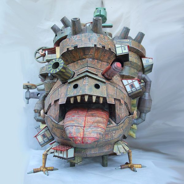 Rompecabezas 3D Howl's Moving Castle Animación Figura de acción Miyazaki Hayao DIY Regalo Papel Rompecabezas Modelo Hecho a mano Niños Juguete educativo 230616