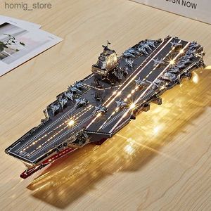 Puzzles 3D Star Iron Star 3D Metal Puzzle C62209 Fujian Aircraft Corrier Model Kits DIY Laser Cutting Jigsaw Toys for Adults Y240415