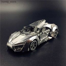 3D Puzzels Ironstar Sliver Roestvrij 3D Metal Model Hypersport Racing Cars Assembly Model Diy Laser Cut Puzzle Toys voor volwassen kinderen Y240415