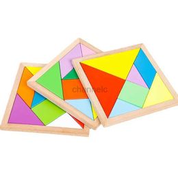 3d puzzels kinderen 3D houten kleurrijke glijdende spierpuzzel puzzel geometrische tangram intellectuele ontwikkeling sorteerspellen educatie speelgoed 240419