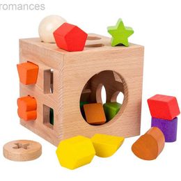 3D-puzzels Intelligentiedoos voor kinderen Kleuterschool Vroege onderwijspuzzel Geometrie Bijpassende cognitieve bouwstenen Houten speelgoed voor kinderen 240314