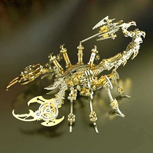 3D Puzzles Kids Metalen Assemblage Toys Colorful Scorpion King 3d Puzzle Toy Toy Adult Diy Jigs Decoration Collection Boy Birthday Gift Ornament YQ231222