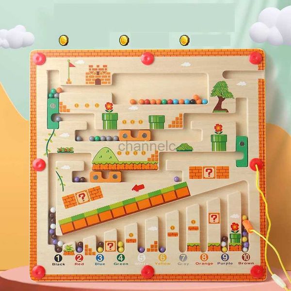 Puzzles 3D Couleur magnétique et numéro de laboratoire Montessori Toys pour le tableau d'activité de puzzle en bois de 3 ans et plus d'apprentissage du comptage éducatif 240419