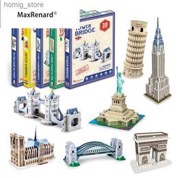 Puzzles 3D Maxrenard Mini 3D Stéréo Micro Puzzle Paper DIY Modèle mondial Constructions Toys for Kids Adult Home Decoration Gift Y240415