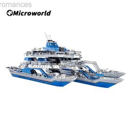 Microworld 3D jeux de Puzzle en métal chef militaire navire de guerre cuirassé No.1 modèles Kits bricolage Puzzle jouets cadeaux d'anniversaire pour enfant adulte 240314