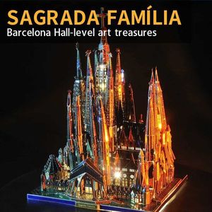 3D Puzzles MicroWorld 3D Metal Puzzle Sagrada Familia Building Model Kits Diy 3D Laser Cut Jigsaw Toys Adult Gift For Children Y240415