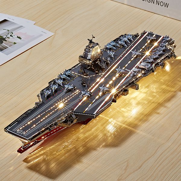 Puzzles 3D MMZ MODÈLE IRON STAR 3D Métal Puzzle C62209 Fujian Avions Modèle Kits DIY Découpe Laser Jigsaw Jouets pour Adultes Enfants 230626