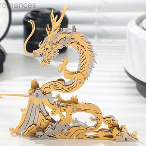 3D Puzzels MOKR Kleur 3D Metalen Puzzel Chinese Draak Cadeau En Speelgoed Puzzel Voor Kinderen Volwassenen Leren Onderwijs DIY Jigsaw Model 240314